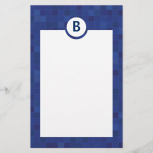 Papier voor kantoorbenodigdheden van blauwe rozaïe