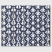 Papier voor marinescheepvaart en witte anker (Vlak)