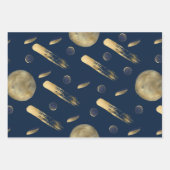 Papier voor onmiddellijke verpakking Reeks 3 Blauw Inpakpapier Vel (Voorkant)