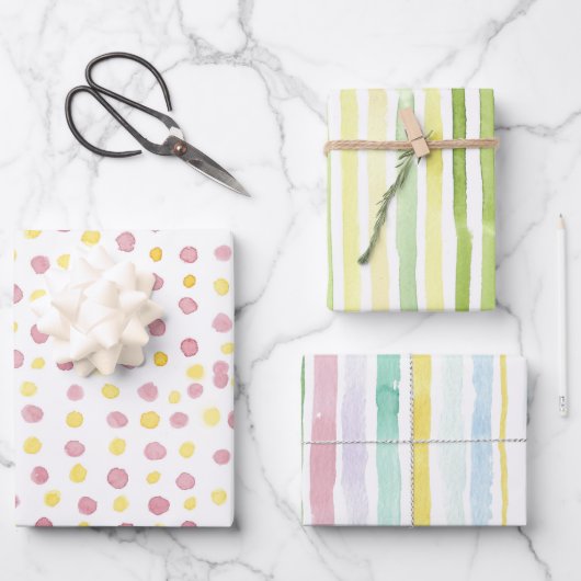 Papier voor onmiddellijke verpakking Reeks 3, wate Inpakpapier Vel (Voorkant)