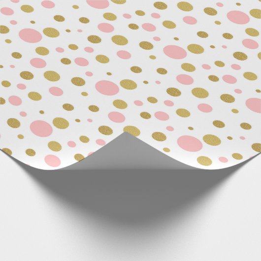 Papier voor onmiddellijke verpakking - Roze en gou (Hoek)