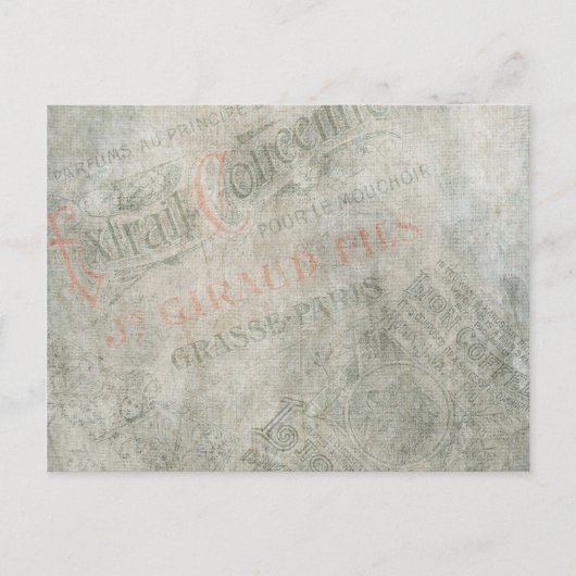 Papier voor  papier — Parisiaans reclameinkend Briefkaart (Voorkant)