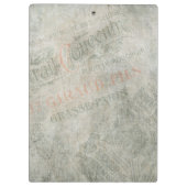 Papier voor  papier — Parisiaans reclameinkend Klembord (Achterkant)