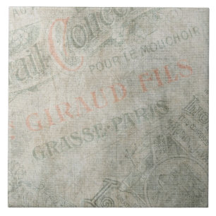 Papier voor  papier — Parisiaans reclameinkend Tegeltje