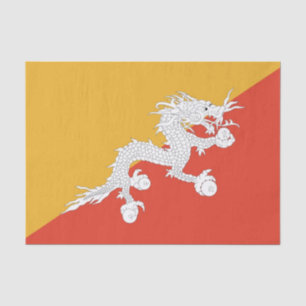 Papier voor patriottisch weefsel met vlag van Bhut