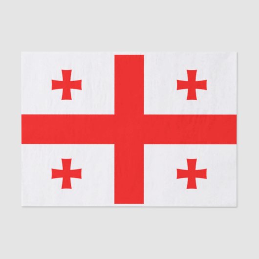 Papier voor patriottisch weefsel met vlag van Geor (Voorkant)