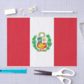 Papier voor patriottisch weefsel met vlag van Peru (Craft)
