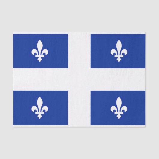 Papier voor patriottisch weefsel met vlag van Queb (Voorkant)