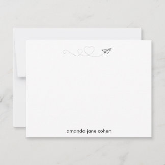 Papier voor persoonlijk gebruik, hart van het vlie notitiekaartje