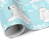 Papier voor puppy Play Pose Gift Wrap (lint sep.) (Rol Hoek)