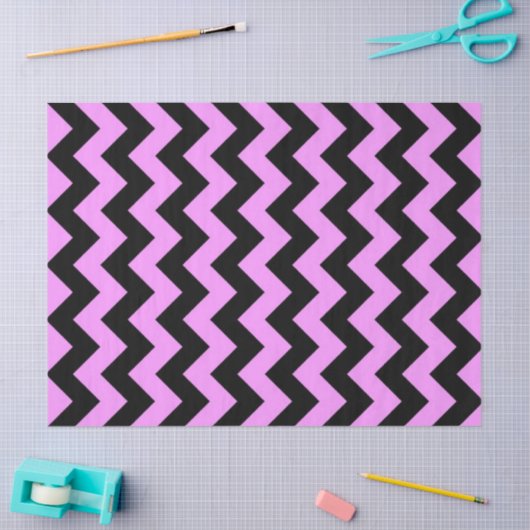 Papier voor roze en zwarte zigzag (Craft)