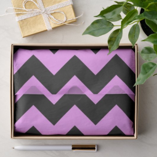 Papier voor roze en zwarte zigzag (Geschenk)