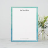 Papier voor waterverf van Aqua blue (Staand voorkant)