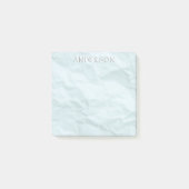 Papier voor zuigelingenblauw, gekrupt papier, op m post-it® notes (Voorkant)