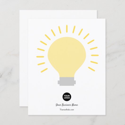 Papier Votre ampoule Logo Light (Devant / Derrière)