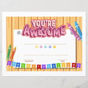 Papier Votre certificat génial