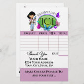 Papier Votre facture artisanale (Devant / Derrière)