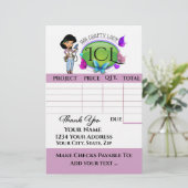 Papier Votre facture artisanale (Debout devant)