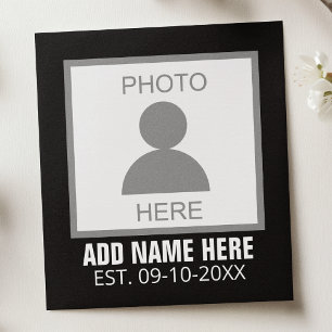 Papier Votre photo ici Nom et âge