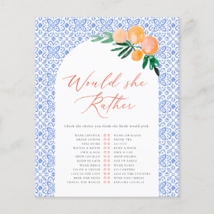 Papier Voudrait-Elle Plaire Orange Spritz Fête des mariée
