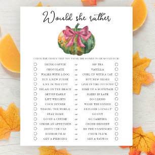Papier Voudrait-elle plutôt baby shower Citrouille