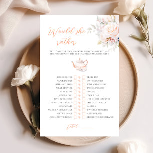Papier Voudrait-Elle Plutôt Élégant Jeu De Thé De Mariage