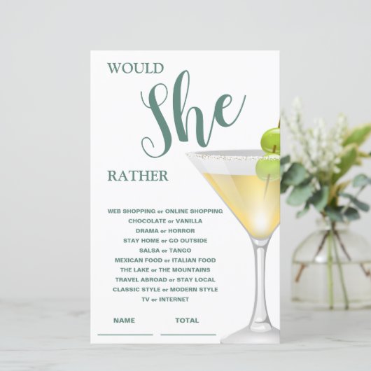 Papier Voudrait-Elle Plutôt Élégante Invitation De Jeu De (Debout devant)