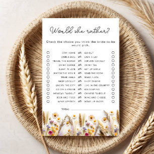 Papier Voudrait-Elle Plutôt Fête des mariées Fleur sauvag