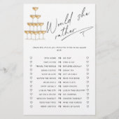 Papier Voudrait-elle plutôt le jeu de douche de la mariée (Devant)