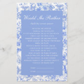 Papier Voudrait-Elle Plutôt Mignonner Quelque Chose Blue (Devant)