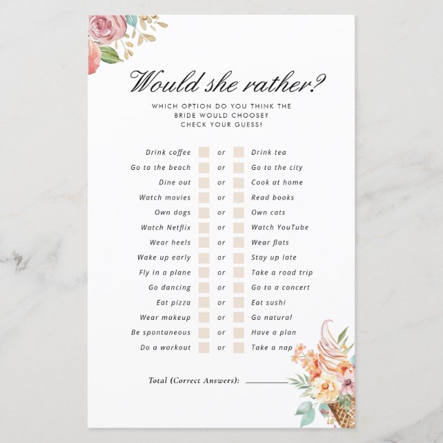 Papier Voudrait-elle qu'elle ait été Scooped Bridal Game (Devant)