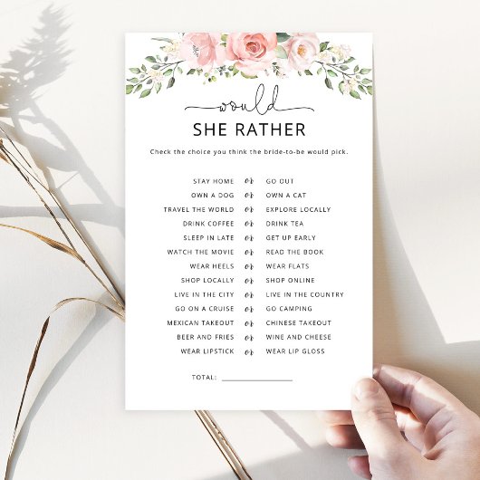 Papier Voulait-elle plutôt le jeu de douche nuptiale