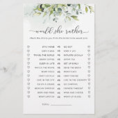 Papier Voulait-elle plutôt le jeu de douche nuptiale (Devant)