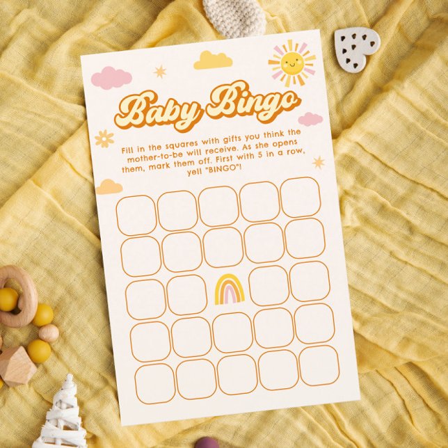 Papier Vous êtes mon Sunshine Baby shower Baby Bingo Jeu (Créateur téléchargé)