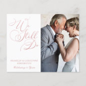 Papier Vow du Mariage de l'anniversaire du Rose du budget (Devant)