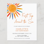 Papier Voyage budget autour du soleil 1er anniversaire In (Devant)