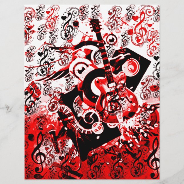 Papier Voyage de Musique-Rouge_ (Devant)