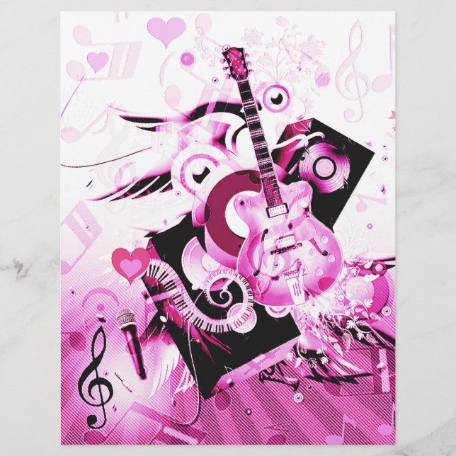 Papier Voyage Musique, Rose_ (Devant)