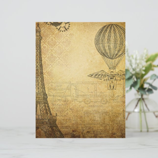 Papier Voyage steampunk vintage (Debout devant)