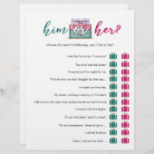 Papier Voyager jeu de douche nuptiale // Pink Turquoise L (Devant / Derrière)