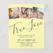Papier Vrai Amour ENGAGEMENT Partie Invitations Enregistr (Devant)