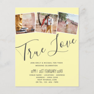 Papier Vrai Amour ENGAGEMENT Partie Invitations Enregistr
