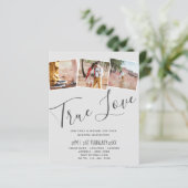 Papier Vrai Amour ENGAGEMENT Partie Invitations Enregistr (Debout devant)