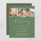 Papier Vrai couleurs PHOTO Collage Mariage Invitations bu (Devant / Derrière)