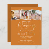 Papier Vrai couleurs PHOTO Collage Mariage Invitations bu (Devant / Derrière)