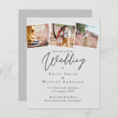 Papier Vrai couleurs PHOTO Collage Mariage Invitations bu (Devant / Derrière)