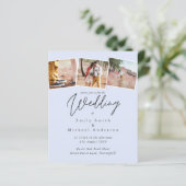 Papier Vrai couleurs PHOTO Collage Mariage Invitations bu (Debout devant)