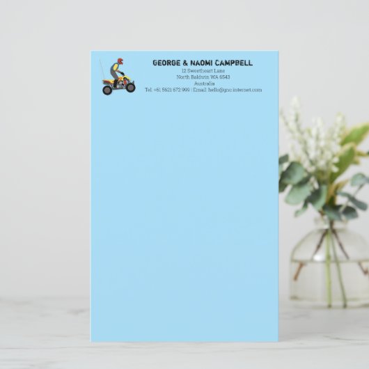 PAPIER VTT (Debout devant)