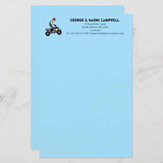 PAPIER VTT (Devant / Derrière)