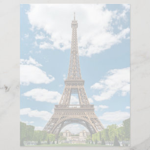 Papier Vue de la Tour Eiffel depuis le parc public Champ 